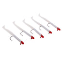 5Pcs Lead Head Jigs Soft Fishing Lures Bait with Single Hook Sinking Swimbaits for Saltwater and Freshwater