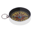 Pocket Alloy Compass Watch Style Outdoor Camping Hiking Navigation Keychain, Excellent for Motoring, Boating, Mountaineering