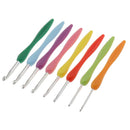 8 Sizes Crochet Hooks Needles Set with Soft Grip Handle 2.5mm-6mm