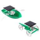 2-in-1 Solar Powered Car & Boat DIY Blocks Electronics Circuits Kits Physical Experiment Kids Educational Toy