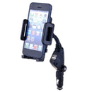 Dual USB Cigarette Lighter Socket Car Mount Charger Holder For Cell Phone