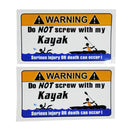 2 Pieces / Set Vinyl Self Adhesive Waterproof Warning Stickers Decals Lables for Kayak Inflatable Boat Paddle Oar
