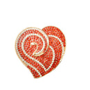 Crystal Rhinestone Heart Brooch Pin Wedding Party Christmas Gift Jewelry