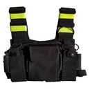 Universal Radio Harness Chest Rig Bag Pocket Pack Holster Vest Fluorescent Green for Two Way Radio