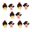 10Pcs Miniature Dollhouse Bonsai Craft Fairy Garden Glass Vase Kimono Girls Decor