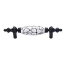 American style Black White Crack Ceramic Door Handle Drawer Cabinet Wardrobe Pull Knob
