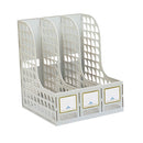 Magazine Holder File Rack Office Storage Box Desk Organizer 3 Compartments