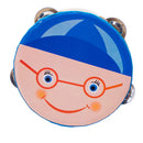 Kids Play Fun Musical Tambourine Beat Instrument Hand Drum Party Favor Toy Music Lovers Educational Gift Blue