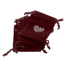Magicdeal Velvet Drawstring Bags Pouch Wedding Party Favors Purplish Red Pack Of 10PCS