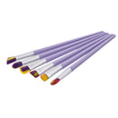 6pcs Professional Kabuki Style Eyes Lips Makeup Brushes Eyeshadow Eyeliner Eyebrow Foundation Blending Cosmetic Brush Set