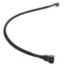 30cm 4Pin PWM Fan Cable Extension Male To Female Black Sleeved Braided