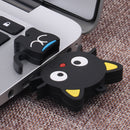 Cartoon Black Cat Model USB Flash Drive Pendrive Memory Thumb Stick 64GB