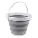1 Piece 10L Folding Collapsible Silicone Bucket Outdoor Barrel Fishing Camping Gray 25cm High