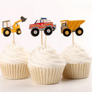 24pcs Stylish Wedding Birthday Baking Supply Car Model Cake Decor Inserted Card