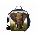 Portable Insulated Thermal Cooler Cute Elephant Design Lunch Box Office School Carry Tote Picnic Case Storage Bag