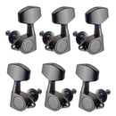 Pack of 6 Closed Guitar Tuning Keys Tuners for Acoustic Folk Guitar Replacement Parts Black 3L 3R