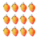 Pack of 12 Plastic Peach Fruit Pendant for Keyring Keychain Jewellery DIY Making