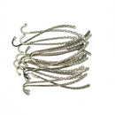 Tibetan Silver Metal Beading Line Pattern Bookmarks With hoop DIY Jewelry Making Findings Pack of 20