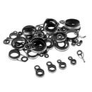 41x Fishing Rod Guide Building Ring DIY Rod Repair Kit Ceramic Ring Top Tip Reel Care Accessories
