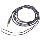 PVC Material Copper Wire Core Durable Earphone Audio Cable Connector Repair Replacement Headphone Wire Line DIY Black and Gray