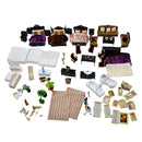 Miniatures European Style Family House Funiture Model Set 1/25 Home Decoration Gift DIY Dollhouse Black
