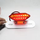 1 Piece Motorbike LED Number Plate Brake Tail Light Turn Signals Integrated for Bobber Cafe Racer ATV 12V