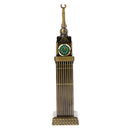 Retro Metal Mecca Tower Sculpture Model for Home Bookcase Bedroom Ornament 5x5x22cm