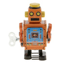 10cm Vintage Wind Up Clockwork Mechanical Walking Tin Robot Toy Gift Collectibles Yellow