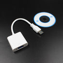 USB 3.0 to VGA Video Adapter Cable Graphic Card Display External for Win 7/8-White