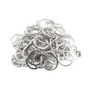 50 Pieces Split Key Rings with Chain Bulk for DIY Key Chains Accessories Arts Crafts, Jewelry Making Findings, 25mm / 1 inch