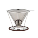 Stainless Mesh Coffee Filter Cup Cone Pour Over Drip Dripper Holder