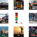 DC 24V 6W LED Signal Tower Alarm Lamp Red Green Yellow Indicator Light, Widely used in Industrial Construction Residential area, Work Zone Traffic and so on