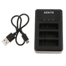 AZ16-1 Battery 3-Channel USB Charger for Xiaomi YI AZ16-1 AZ16-2 and Xiaomi Yi 4K, Yi 4K+ Sport Camera