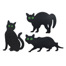 Lot of 3 Garden Scare Black Cat-Shaped Dissuasive Statues