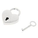 Vintage Heart Shape Padlock with Key Travel Suitcase Lock Set