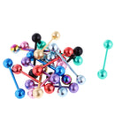 18 Pieces Stainless Steel Navel Ring Lip Tongue Belly Bar Body Piercings