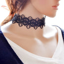 Vintage Gothic Black Flower Lace Collar Necklace Retro Choker For Women