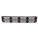 Cat 6 Pro Patch Panel, Unsheilded 48 Port Rackmount RJ45 19 Inch 2U Network Patch Panel Bracket