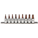 9Pcs Socket End Multi-tooth XZN 1/4 M4-M5-M6 3/8 M8-M10-M12 1/2 M14-M16