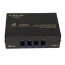 4 Port VGA Button Manual Switch Box 4 In 1 Out for Projector TV Monitor