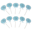 10pcs Happy Birthday Cupcake Toppers Food Picks Baby Shower Party Decor Blue