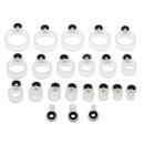 22pcs Silicone Fishing Rod Guide Line Ring Tips Eye Rings Repair Kit 22 Sizes