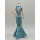 Delicate Fishtail Town Formal Dress for 12inch Blythe Azone 1/6 Obitsu Dolls Clothes Accessories Blue