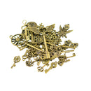 50 Pieces Mixed Pattern Key Pendants DIY Charms Jewelry DIY Making Findings Crafts