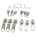 22 Pieces Zipper Repair Kit Metal Plastic Spiral Zip Sliders Zipper Stops Fix Your Own