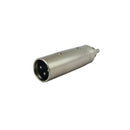 3 Pin XLR Male Socket to Male RCA Phono Socket Mic Mixer Audio Adapter