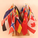 Montessori Educational Toy - 36 Hand Held Small International Flags On Stick