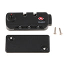 TSA 007 Secure Luggage 3 Digit Combination Lock Suitcase Bag Code Lock Padlock - Portable and Lightweight - T2 Black