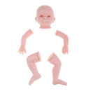 22inch Unpainted Reborn Kits Awake Baby Doll with Soft Silicone Head 3/4 Arms Full Legs Kids Gift Adult Collections