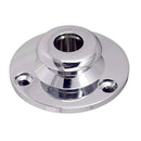 Round Metal Threaded Jack Plate & Screws for Electric Guitar Bass Silver